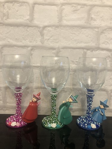 Disney fairies wine glasses - disney,