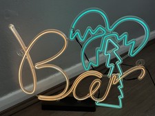 Battery Powered Neon Effect Bar Sign Garden Party Light Working 