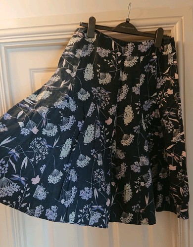Laura ashely navy floral linen - laura,