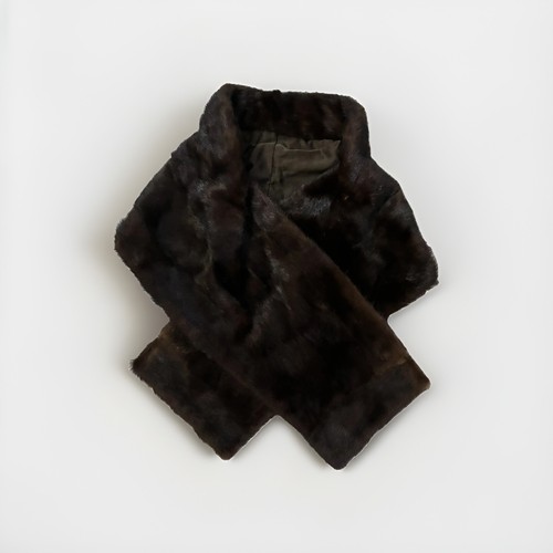 Dark brown vintage mink stole - brown,