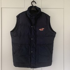 Hollister mens gilet navy blue - mens,