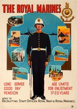 VINTAGE POSTER Royal Marines