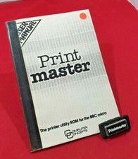 Print Master ROM and User Manual for Acorn BBC Micro. ROM original, Manual copy