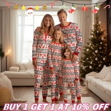 UK Family Matching Christmas Pyjamas Adult Kids Xmas Nightwear Pajamas Pjs Set
