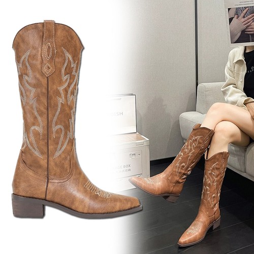Ladies cowgirl boots chunky - cowgirl,