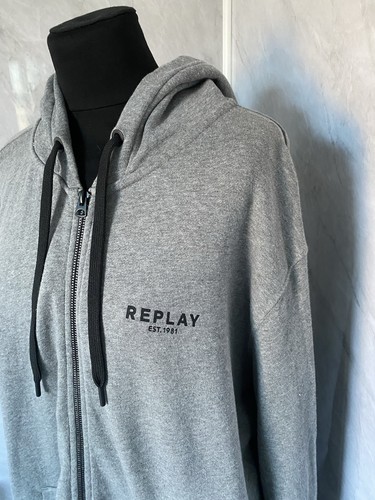 Replay men full zip - zip, grey