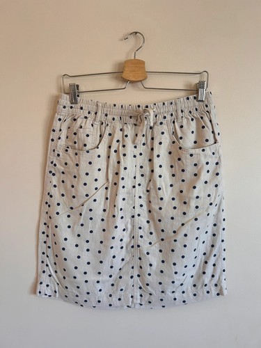 Cream navy polka - navy,