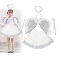 Angel Costume for Girls Apparel Children Dress up with Tutu Skirt for Holiday