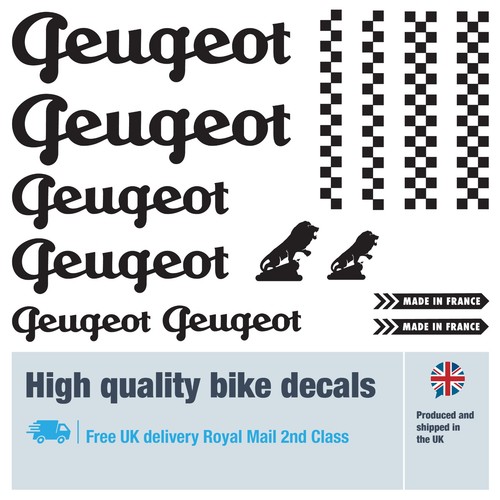 Peugeot classic bike - bike, decals