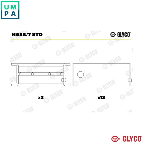 Crankshaft bearing h688 - crankshaft, h688/7