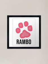 Rambo Pet Foot Framed Art