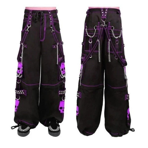 Men gothic pant - pant, purple