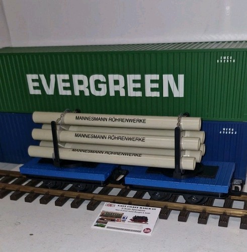 Lgb 41500 blue pipe trucks - lgb,