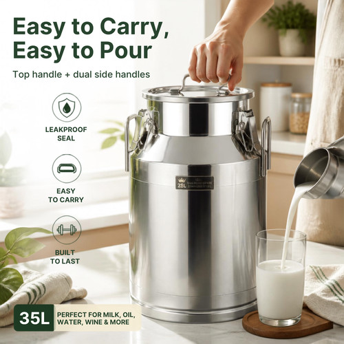 35l stainless steel - steel, churn