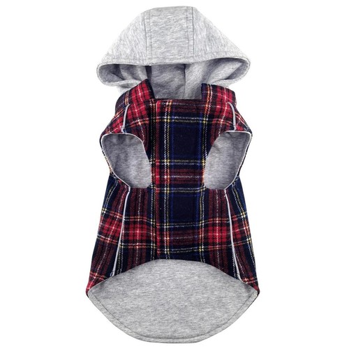 Plaid dog coat with - plaid,