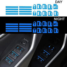 Luminous Blue Car Vehicle Interior Window Door Switch Sticker Car Accessories