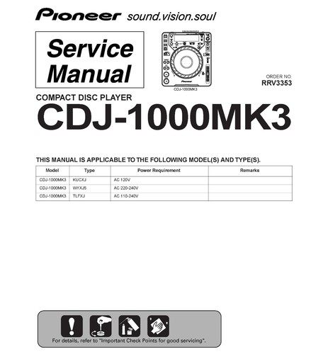 Service manual for pioneer - manual,