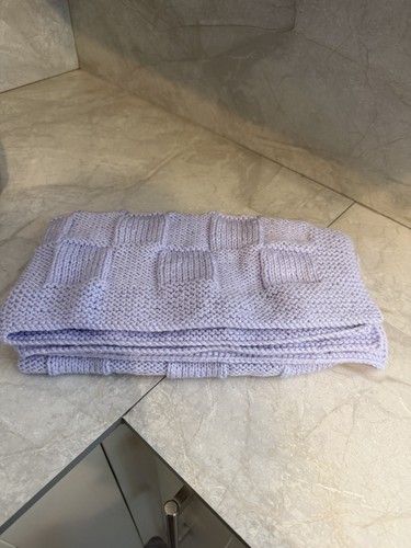 Hand knitted baby blanket - hand,