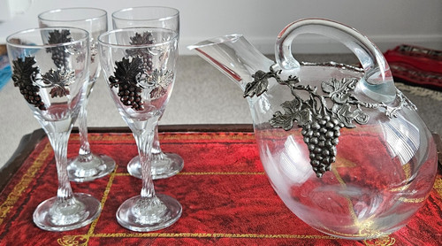 Vintage pewter grape vine - vintage,
