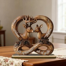 3D Effect Deer Couple Eternal