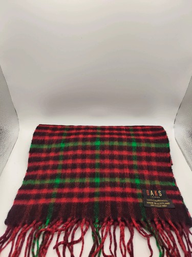 Daks vintage check wool scarf - wool,