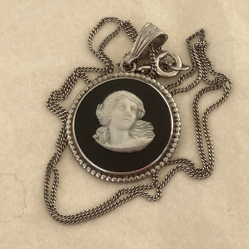 Vintage silver black jasper - vintage,