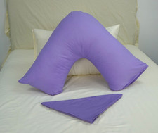 V Shaped Pillowcase Polycotton Orthopedic Back Neck Support V Covers (Pack of 2)