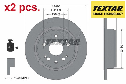 Pcs rear brake - brake, set