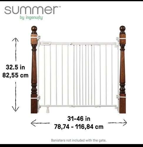 White inch baby dog gate - baby,