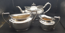 Antique 3 Piece Silver Plated Britannia Metal Tea Service James Dixon pre1920(T)