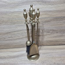 Brass fireplace companion - companion, set