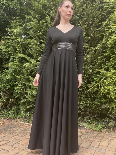 Vintage 1980s maxi dress black - vintage,