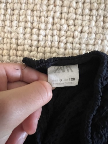 Zara girls black ribbed - girls,