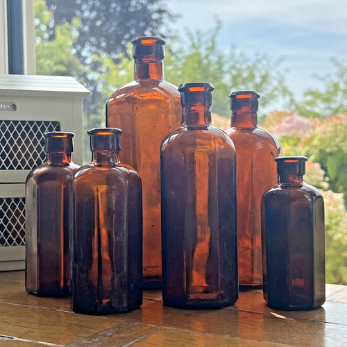 Vintage amber glass old - vintage,