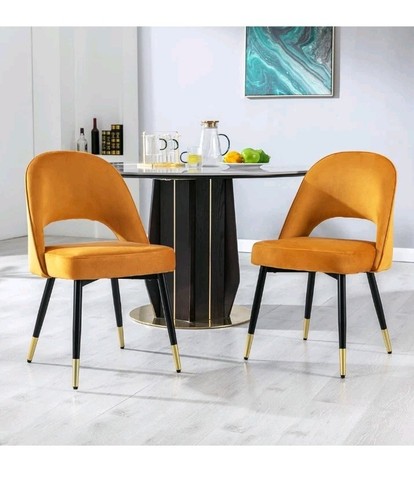 Set velvet dining chairs - set, of