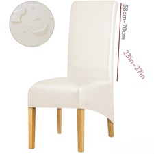 XL PU Leather Dining Chair Covers Slip Cover Waterproof Elastic Chair Protector