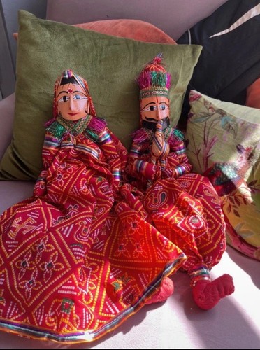 Pair indian dolls boho - of,