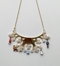 New Les Nereides Winter Wonderland Christmas Statement Necklace