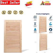 Louvre Door, Pine Wood, Vented
