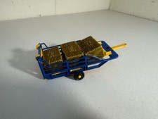 Britains Farm Bale Sledge Cart 1978 Tractor Trailer & 3 Large Hay Bales 1:32 VGC