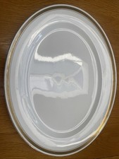 Losol Ware White With Gold Design Oval Platter, Keeling & Co, Burslem