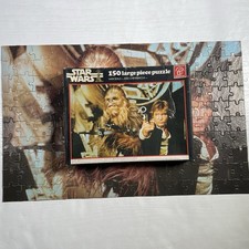 Vintage Star Wars Puzzle Han Solo Chewbacca 1977 Waddingtons 150 Pieces Complete