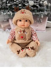 Tiny Treasures Christmas Festive Reindeer Baby Doll