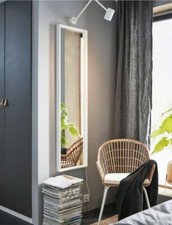 NISSEDAL Mirror, white, 40x150 cm