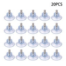 20/40Pcs Strong Rubber Suction Cup Sucker Pads with M6 Screw For Glass Table Top
