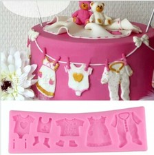 New Hot Baby Clothes Socks shoes Mould sugarpaste Shower Cake Cupcake Bakeware
