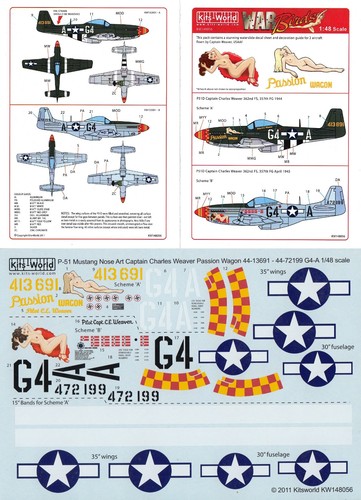 Kits world decals p 51d - decals, p-51d