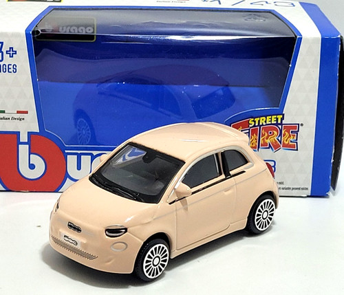 Burago pink fiat - 500e, la