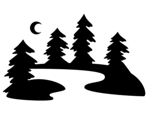 Pine trees vinyl decal - pine, sticker