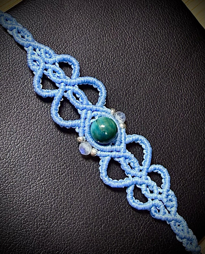 Handmade blue macramé